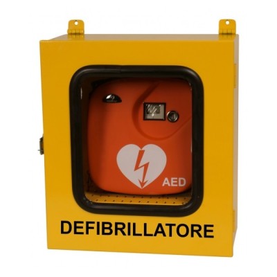 ARMADIO IN METALLO PER DEFIBRILLATORE DA ESTERNO