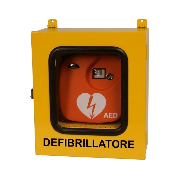 ARMADIO IN METALLO PER DEFIBRILLATORE DA ESTERNO