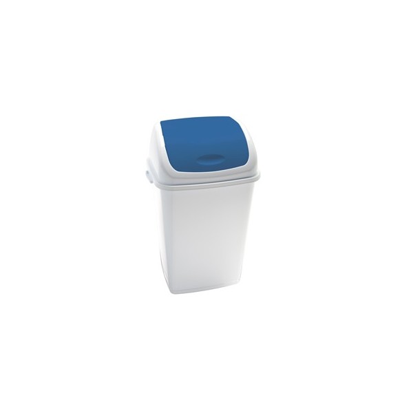 Pattumiera a basculante 50Lt Rif Basic Bianco/Blu