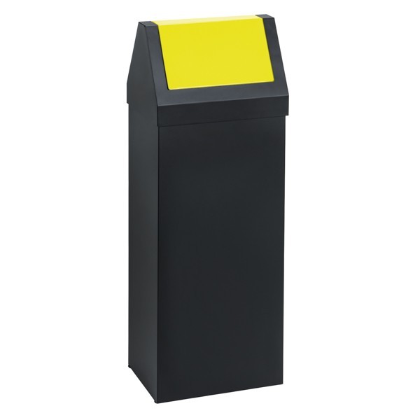 GETTACARTE 50LT BASCULANTE NERO/GIALLO