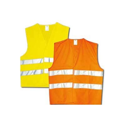 GILET ALTA VISIBILITA 100 POLIESTERE ARANCIO TAGLIA UNICA XL