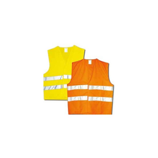 GILET ALTA VISIBILITA 100 POLIESTERE ARANCIO TAGLIA UNICA XL