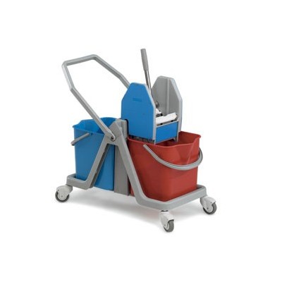 CARRELLO DOPPIA VASCA 25+25LT C/PRESSA STILCASA
