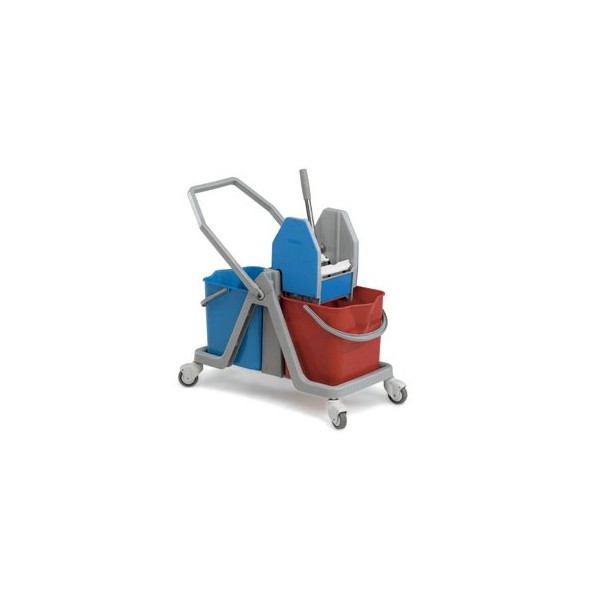 CARRELLO DOPPIA VASCA 25+25LT C/PRESSA STILCASA