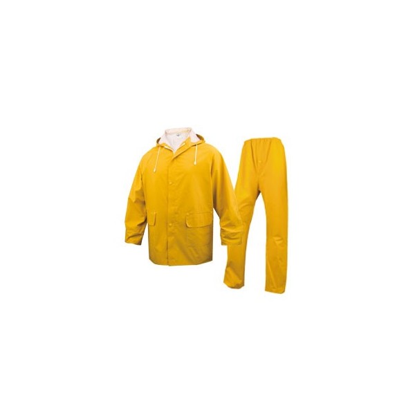 COMPLETO IMPERMEABILE EN304 Tg. XL giallo (giacca+pantalone)