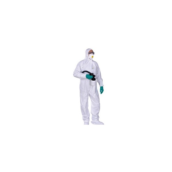 TUTA PROTEZ.DA RISCHIO CHIMICO DT115 Tg. XL bianco MONOUSO