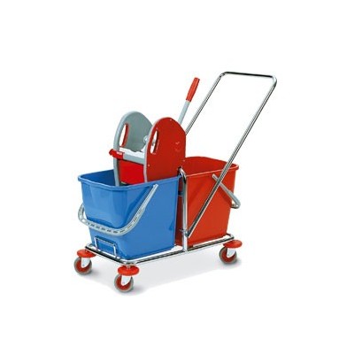 CARRELLO DUO DOPPIA VASCA 25+25LT con PRESSA In Factory