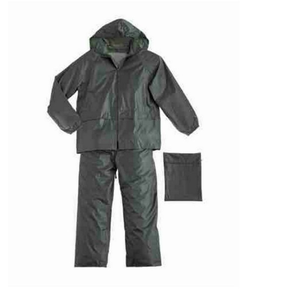 COMPLETO GIACCA E PANTALONE NYLON VERDE TG.XL